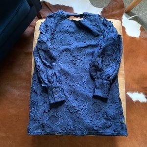 Zara navy lace dress